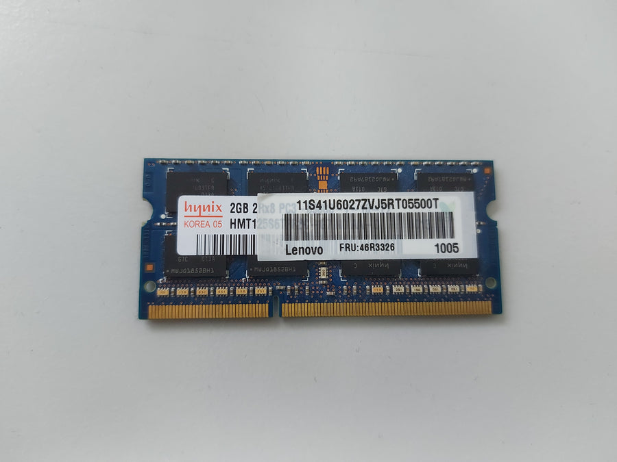 Hynix Lenovo 2GB PC3-8500 DDR3-1066MHz non-ECC Unbuffered CL7 204-Pin SoDimm ( HMT125S6TFR8C-G7 46R3326 ) REF