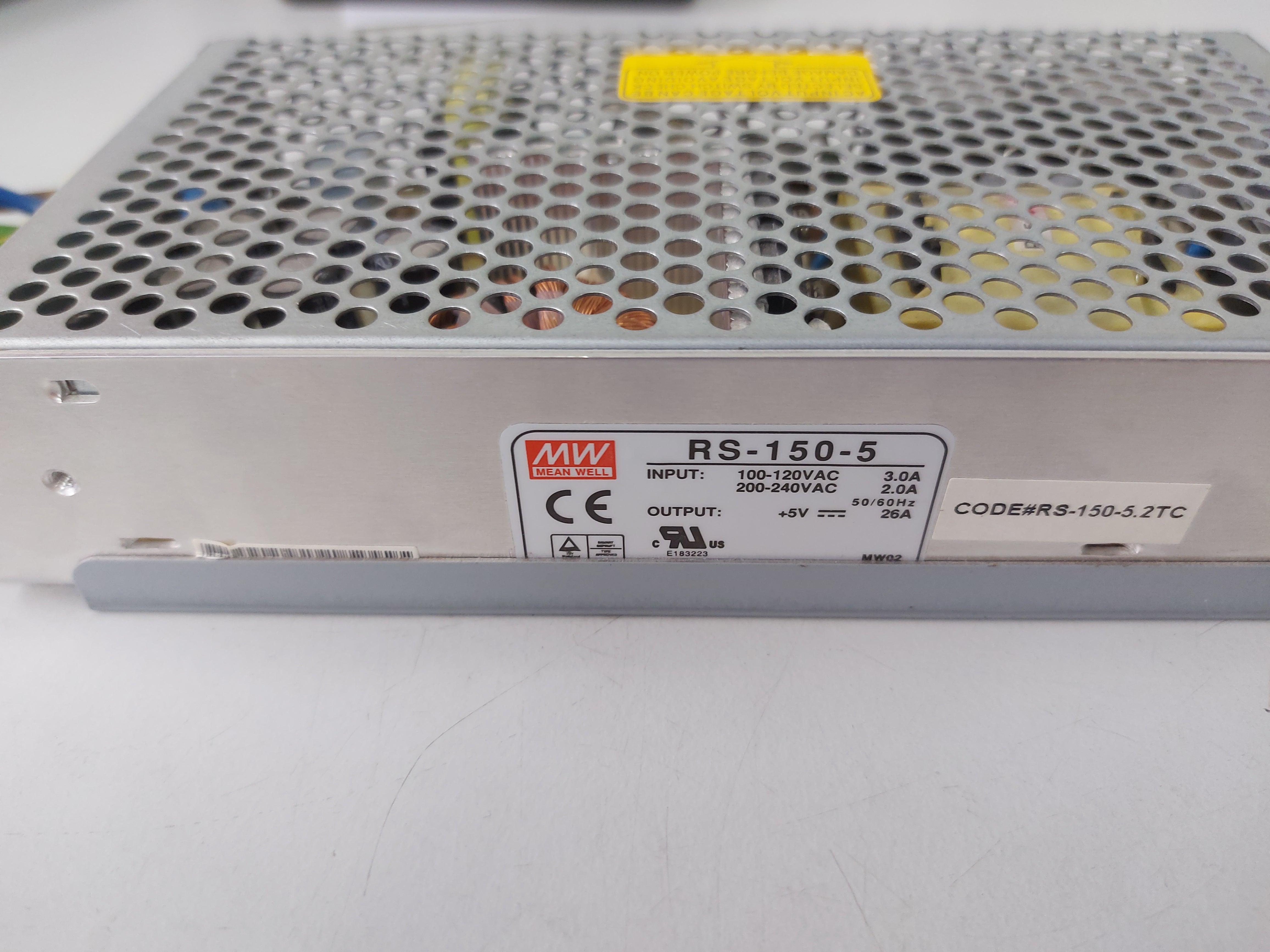 Mean Well 130W 5V 26A Industrial Power Supply ( RS-150-5 ) USED