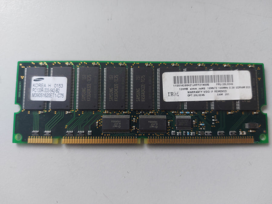 Samsung IBM 128MB PC133 133MHz ECC Registered CL3 168-Pin SDRAM DIMM ( M390S1620ET1-C75 20L0246 ) REF