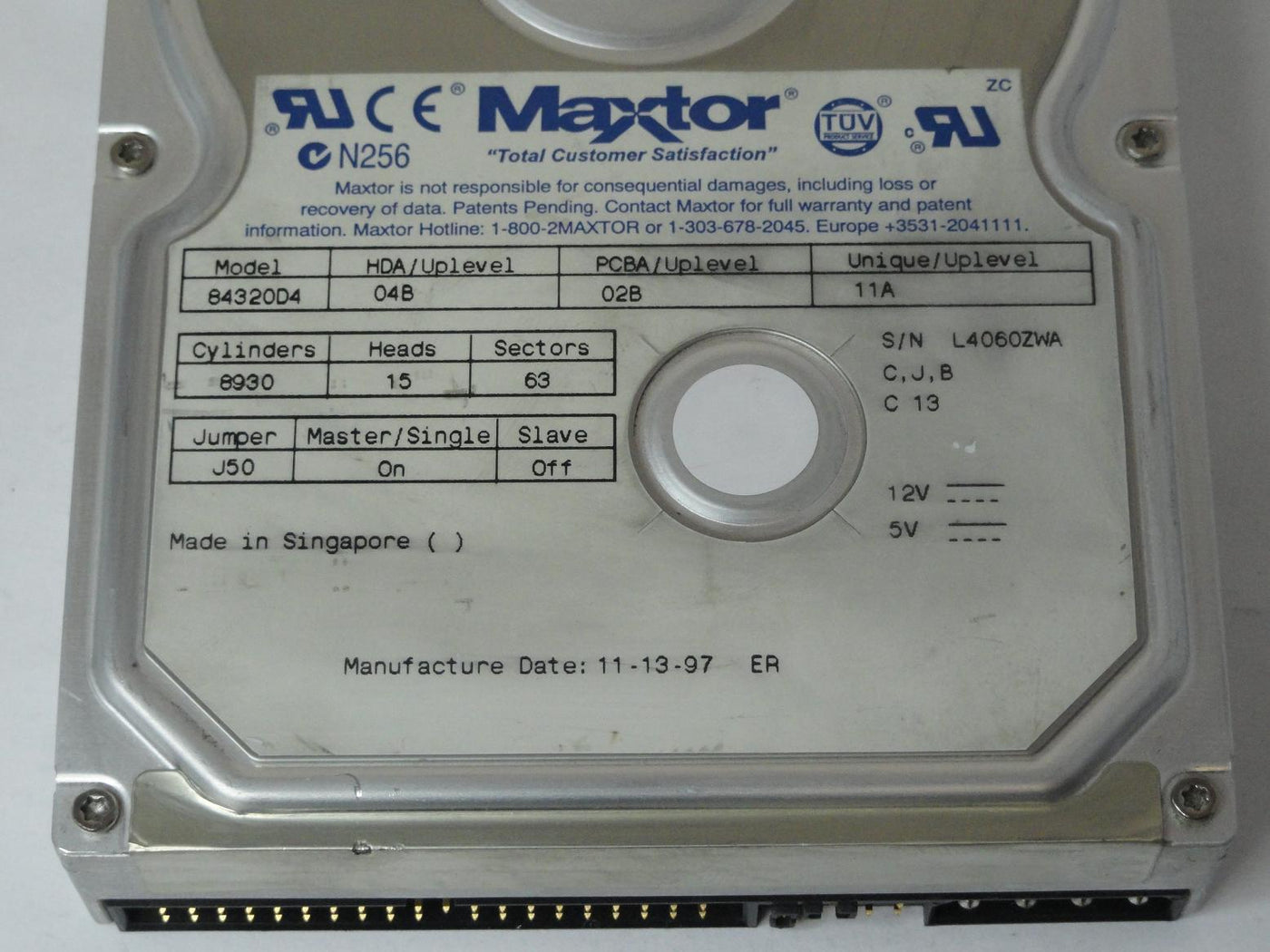 MC1938_84320D4_Maxtor 4.3GB IDE 5400rpm 3.5" HDD - Image3