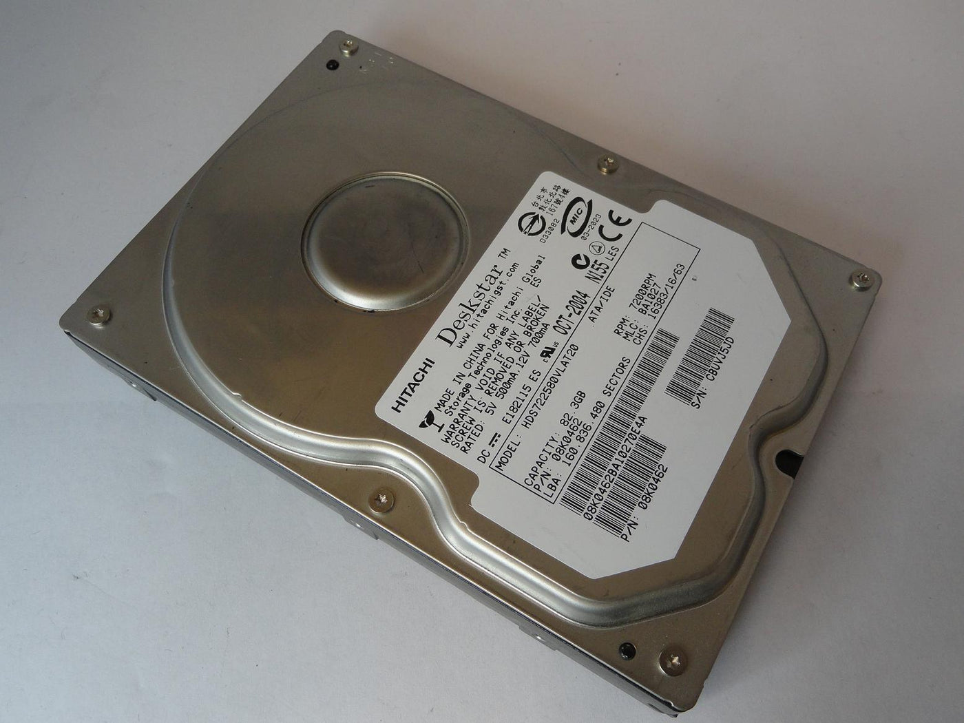 08K0462 - Hitachi 80GB IDE 7200rpm 3.5in Deskstar HDD - USED