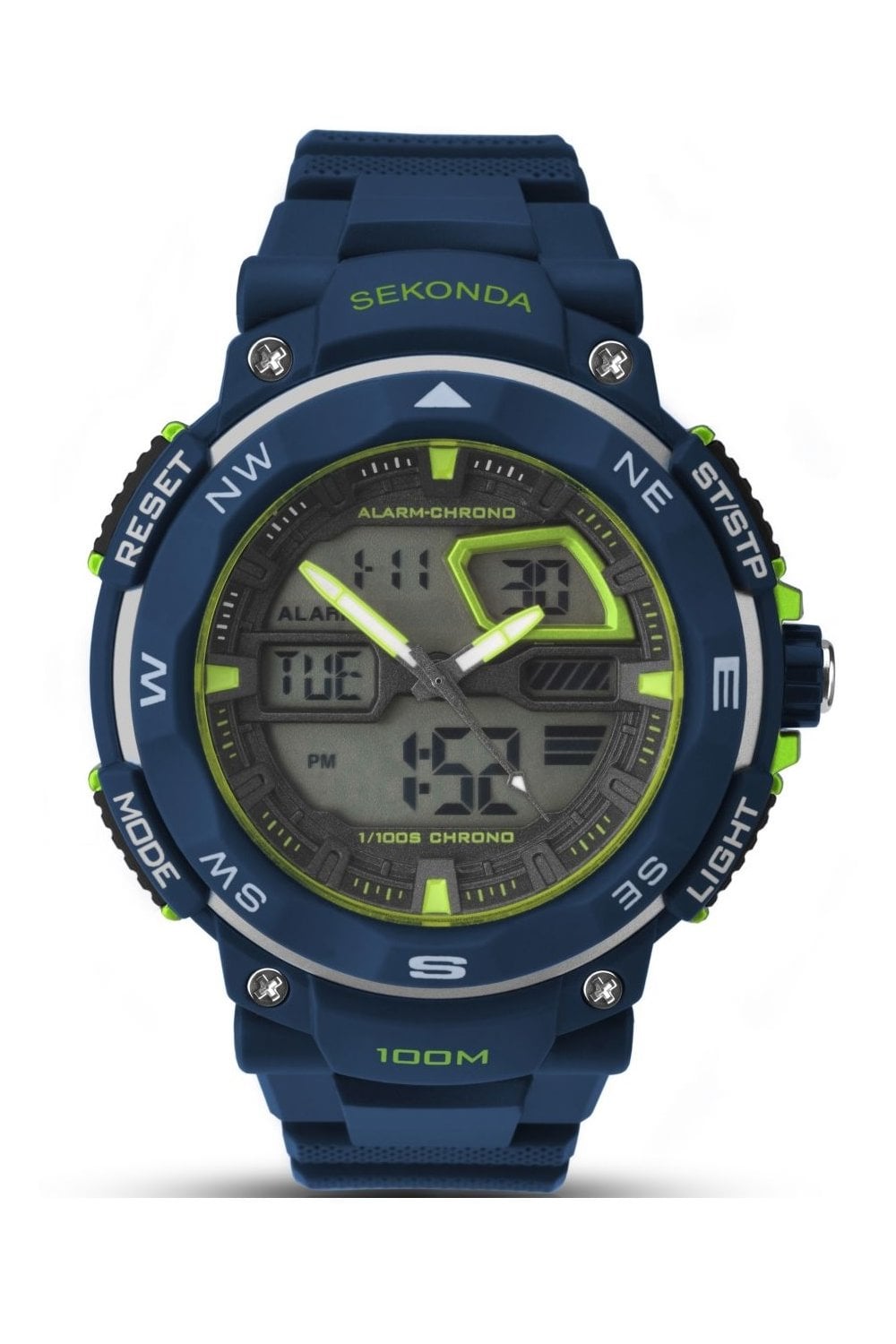 Sekonda Men's Digital Watch with Black Dial Digital Display and Blue Plastic Strap 1162.05