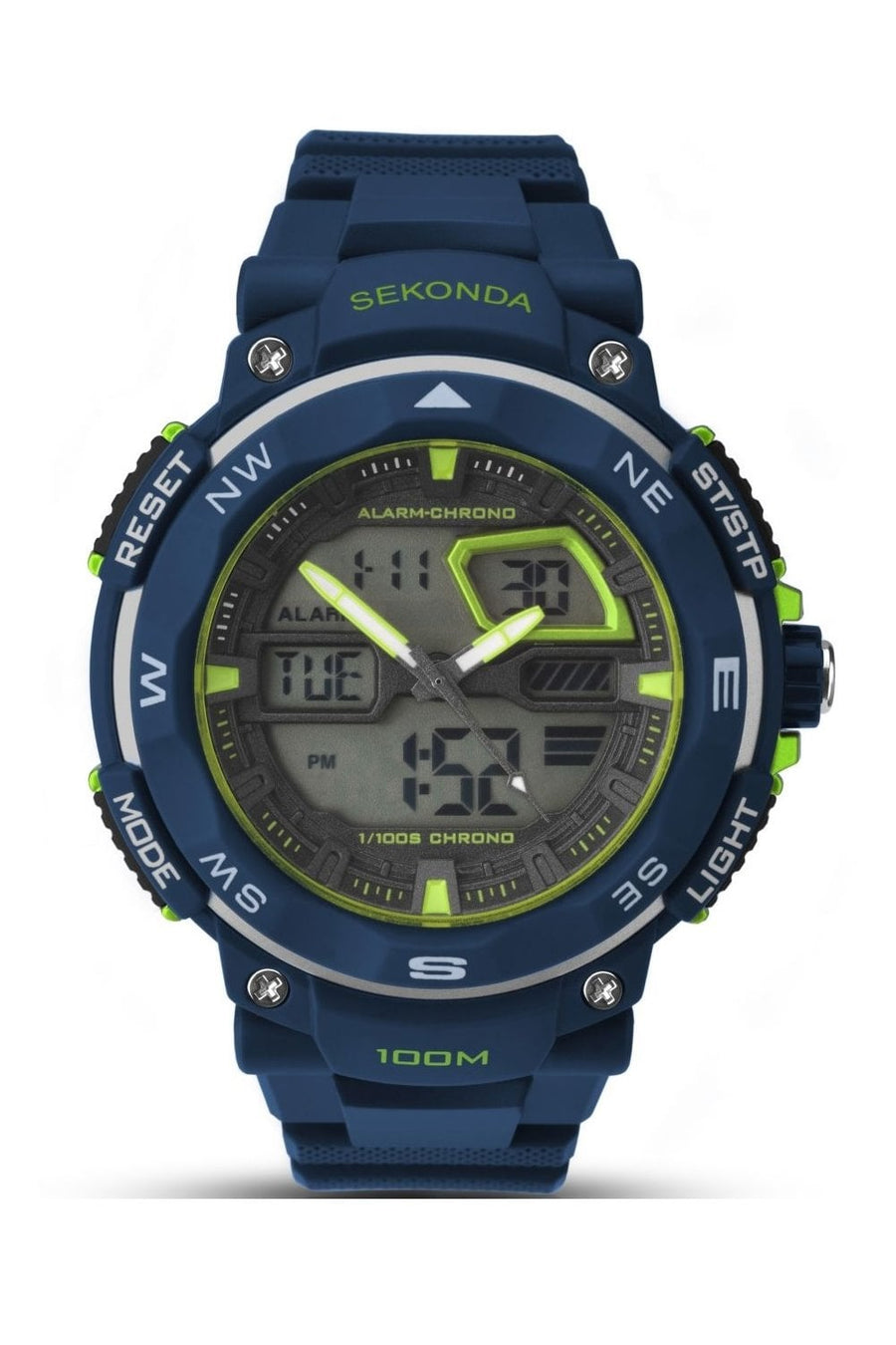 Sekonda Men's Digital Watch with Black Dial Digital Display and Blue Plastic Strap 1162.05