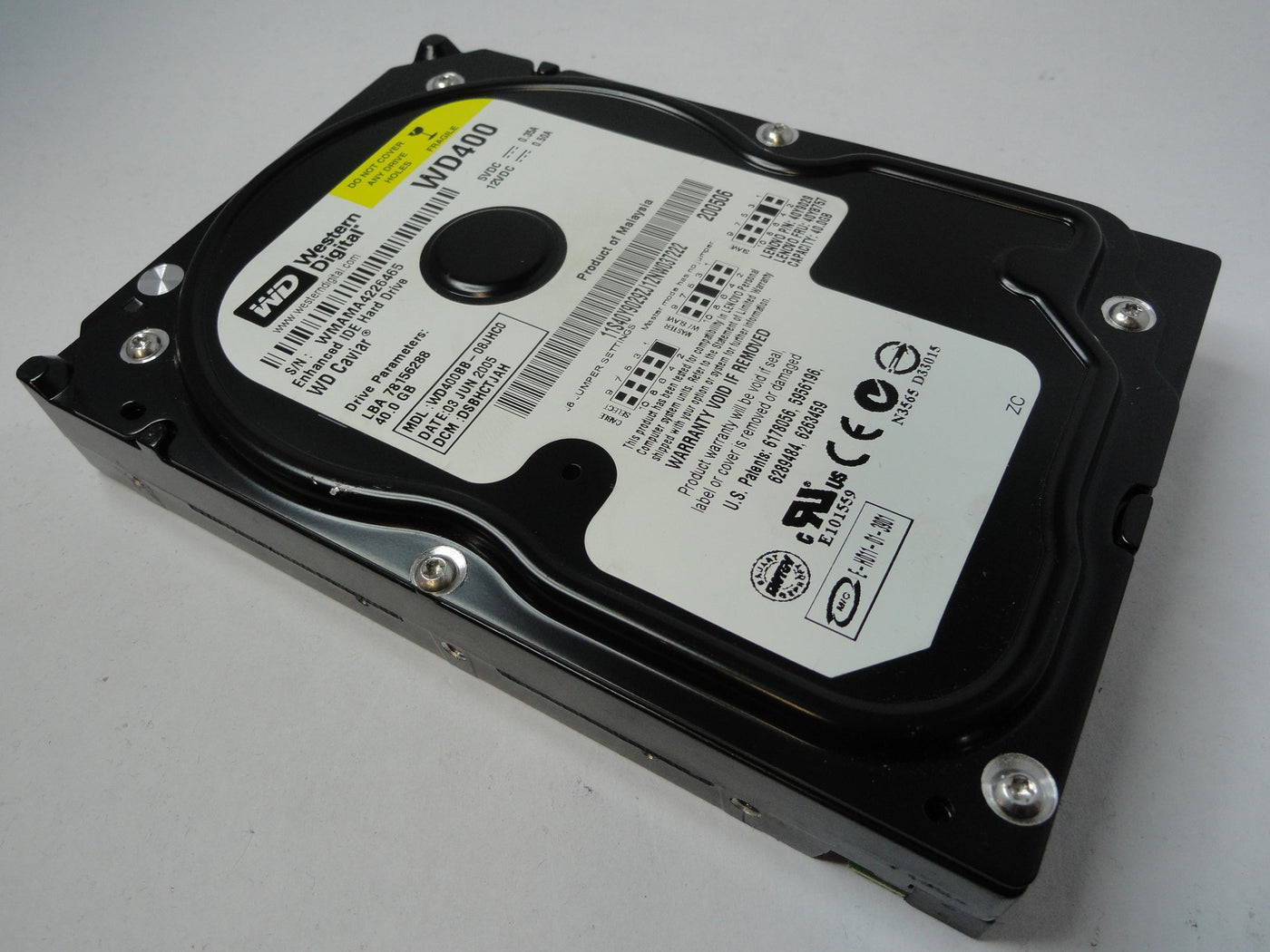 PR19634_WD400BB-08JHC0_Western Digital 40Gb IDE 7200rpm 3.5in HDD - Image3
