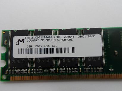 PR19699_MT16VDDT12864AG-40BDB_Micron 1GB PC3200 non-ECC Unbuffered CL3 DIMM - Image3