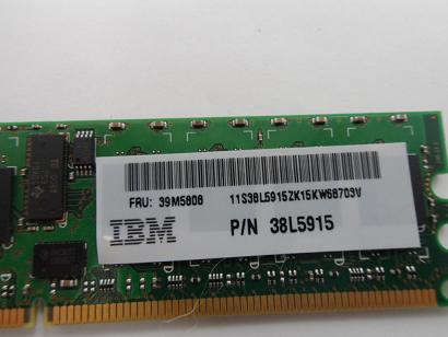 HYS72T128000HR-5-A - Infineon 1GB 240p PC2-3200 CL3 18c 128x4 DDR2-400 1Rx4 1.8V ECC Registered DIMM - Refurbished