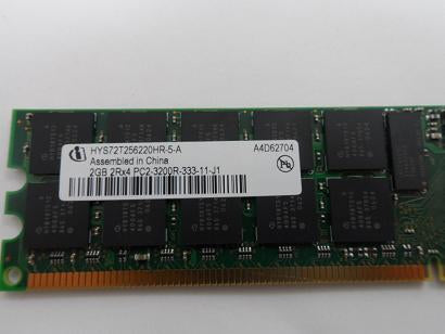 HYS72T256220HR-5-A - IBM/Infineon 2GB PC2-3200 DDR2-400MHz ECC Registered CL3 240-Pin DIMM Dual Rank Memory Module Mfr P/N HYS72T256220HR-5-A - Refurbished