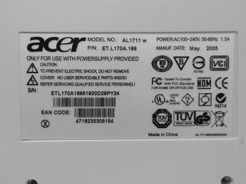 PR19857_AL1711w_Acer AL1711 17Inch LCD Monitor - Image2