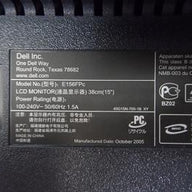 E156FPc - Dell E156FPc 15Inch LCD Monitor - Charcoal Gray - Grade C Damaged Screen - USED