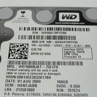 WD1600BJKT-75F4T0 - Western Digital Dell 160GB SATA 7200pm 2.5in Scorpio Black HDD - Refurbished