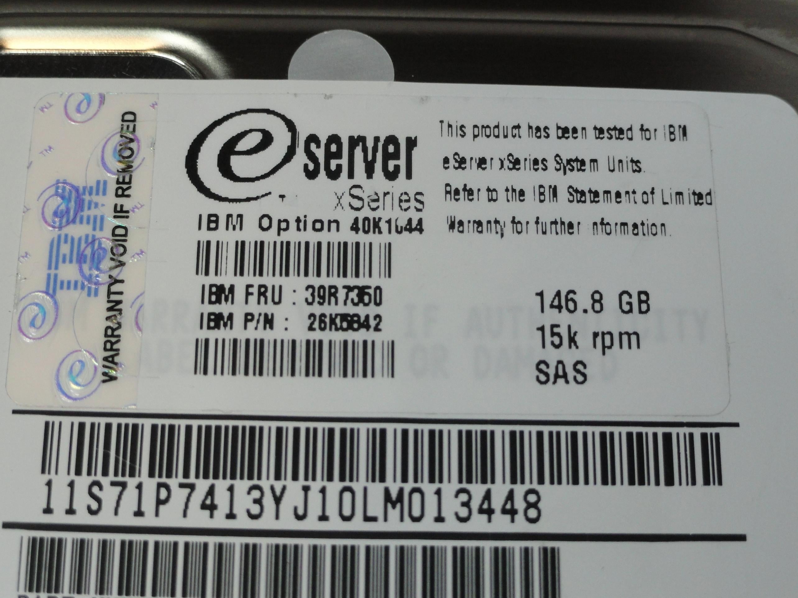 PR20483_CA06697-B45900BA_Fujitsu IBM 146.8GB SAS 80 Pin 15Krpm 3.5in HDD - Image2