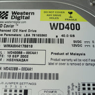 WD400BB-00CAA1 - Western Digital 40Gb IDE 7200rpm 3.5in HDD - Refurbished