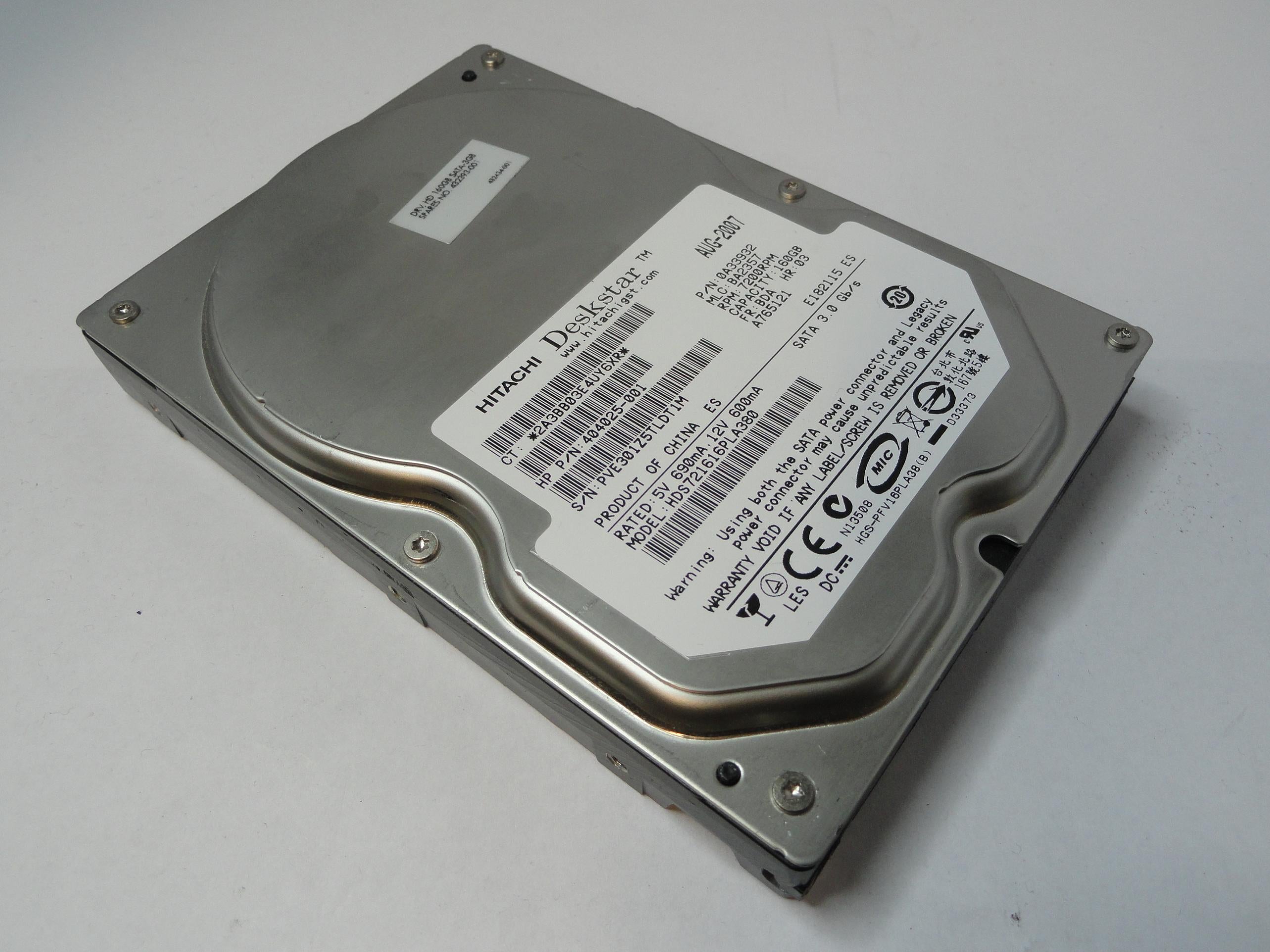 PR20094_0A33932_Hitachi HP 160GB SATA 7200rpm 3.5in HDD - Image4