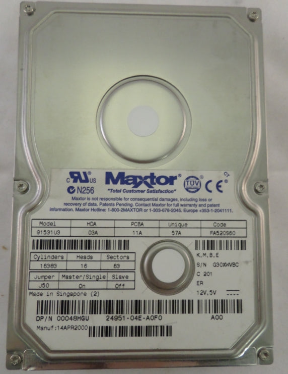 MC2047_91531U3_Dell / Maxtor 15GB IDE 5400rpm 3.5" HDD - Image2
