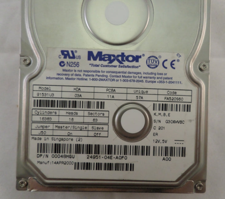 MC2047_91531U3_Dell / Maxtor 15GB IDE 5400rpm 3.5" HDD - Image3
