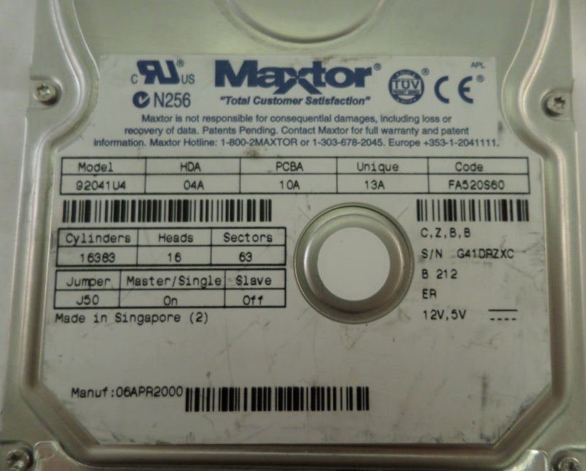 MC2050_92041U4_Maxtor 4Gb IDE 5400rpm 3.5in HDD - Image3