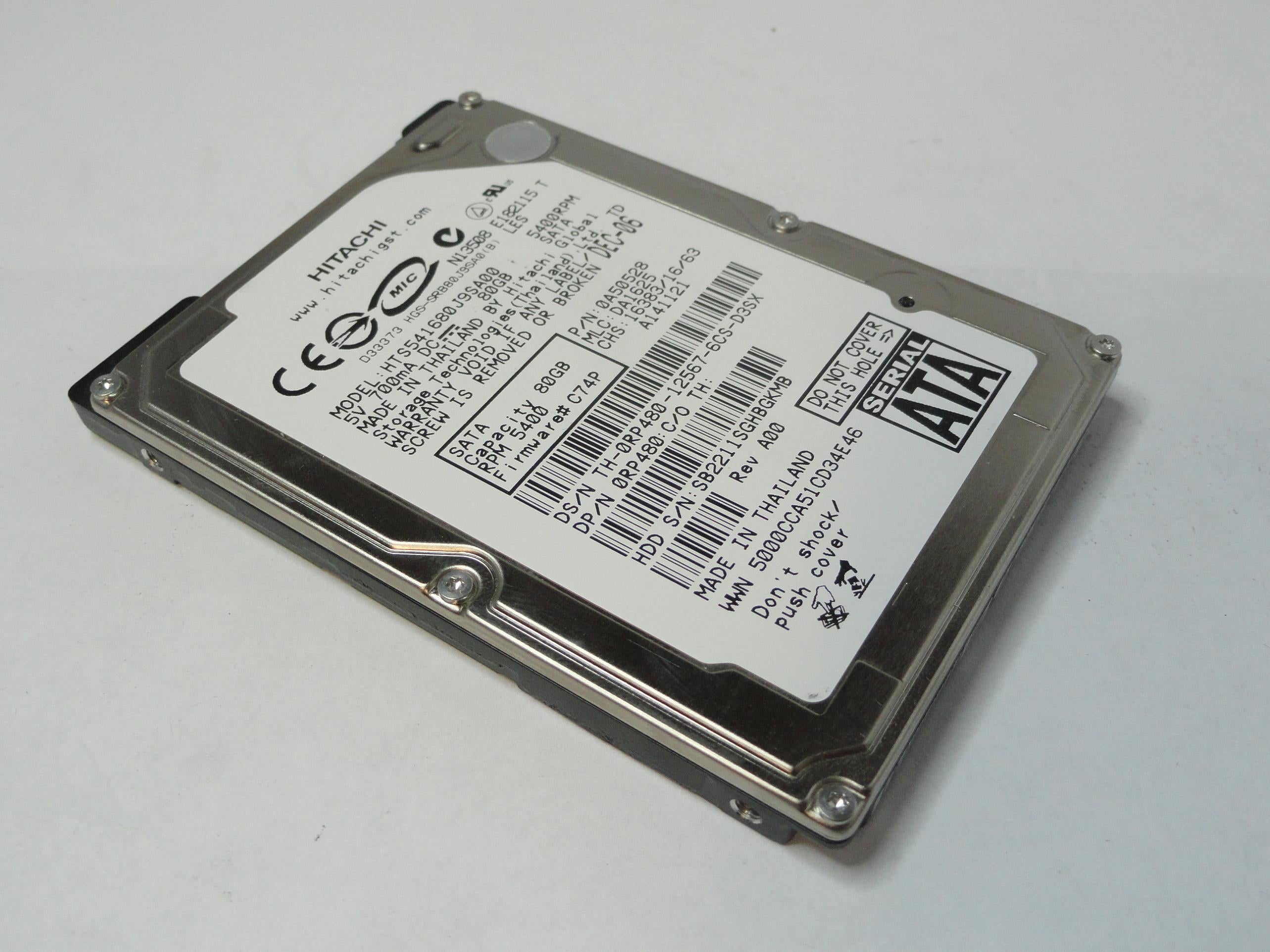 PR20152_0A50528_Hitachi Dell 80Gb SATA 5400rpm 2.5in HDD - Image2