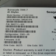 9W2711-033 - Seagate Dell 40GB SATA 7200rpm 3.5in Barracuda 7200.7 HDD - Refurbished
