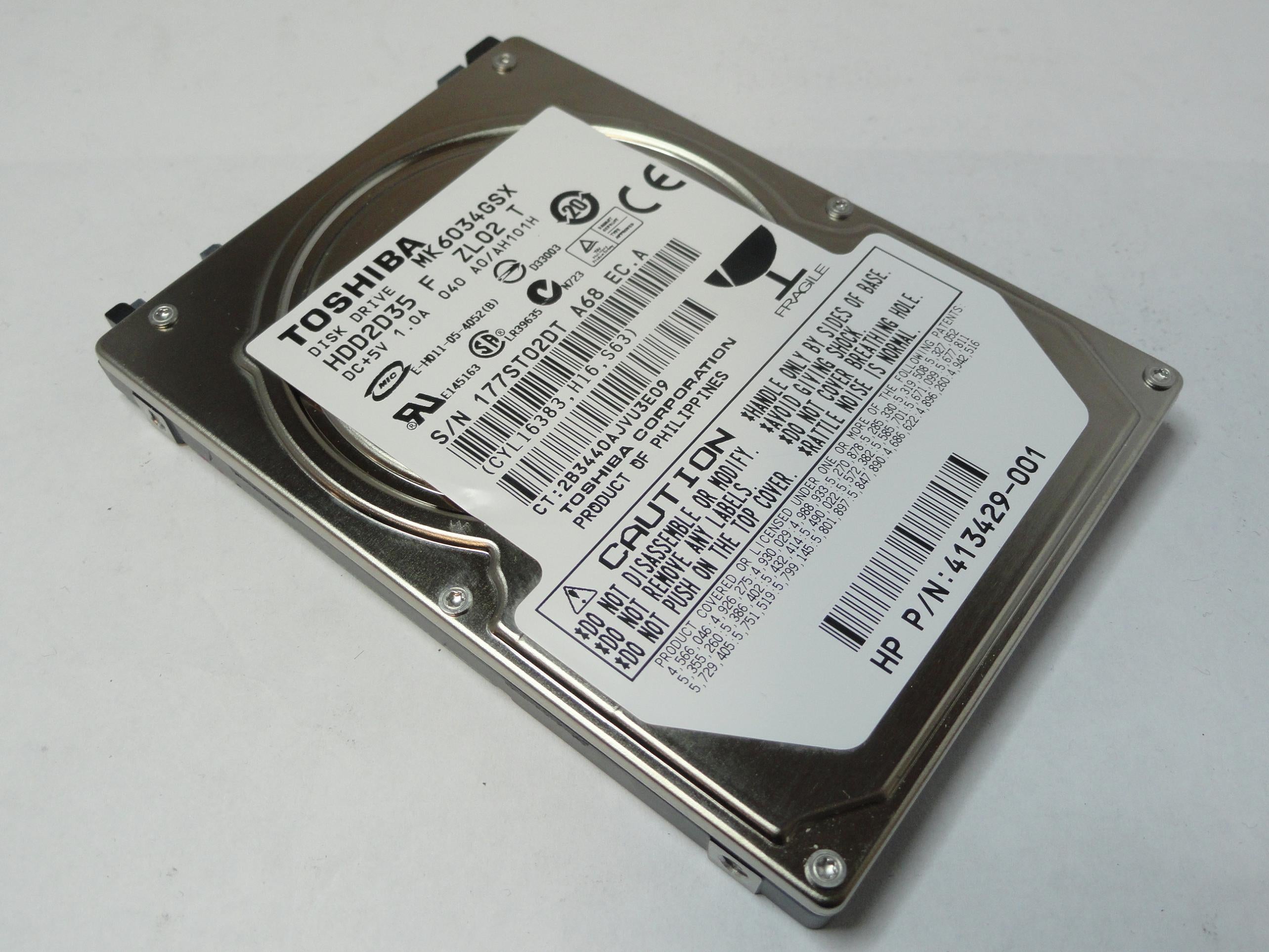 PR20181_HDD2D35_Toshiba HP 60GB SATA 5400rpm 2.5in HDD - Image3