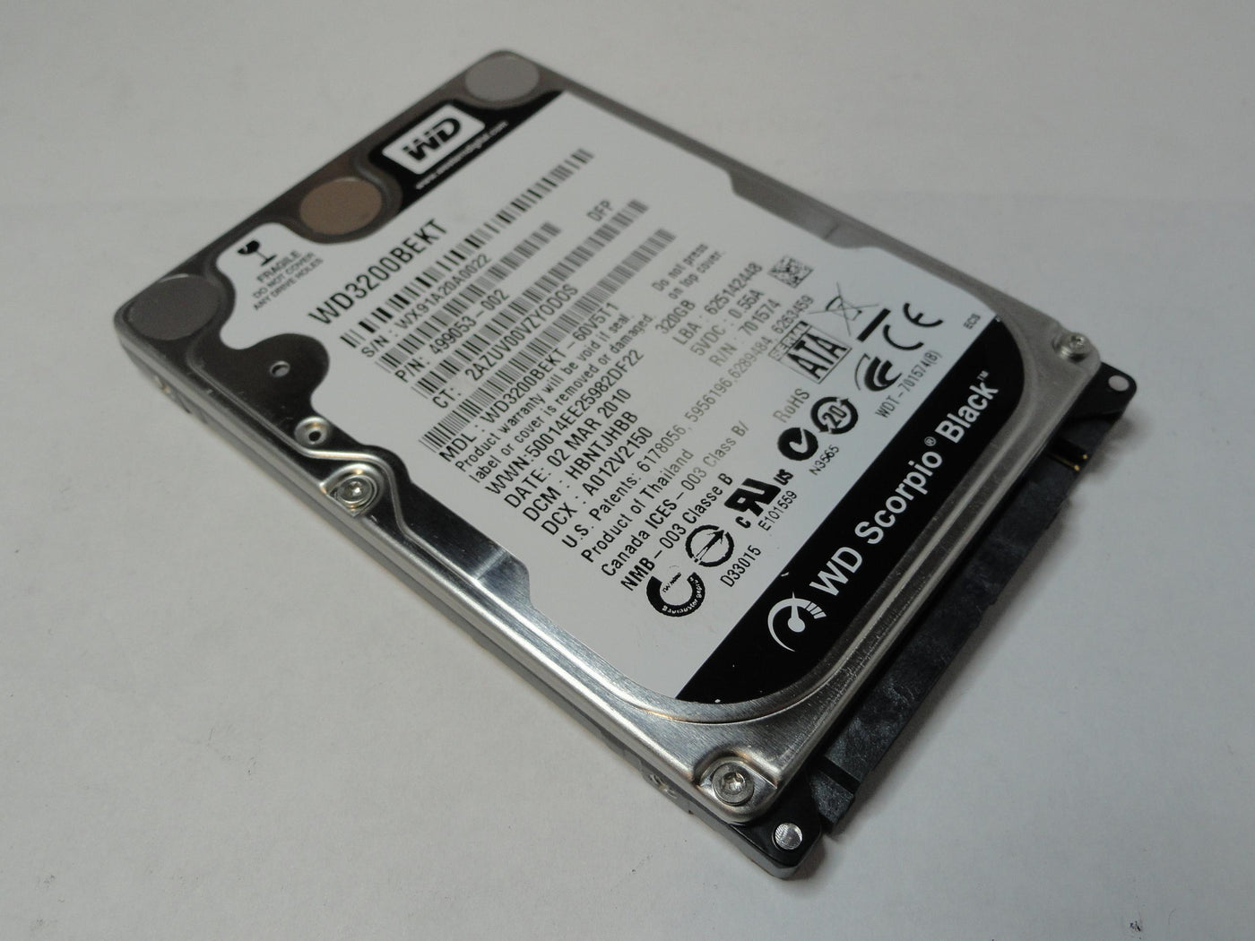 PR20189_WD3200BEKT-60V5T1_Western Digital HP 320GB SATA 7200rpm 2.5in HDD - Image2