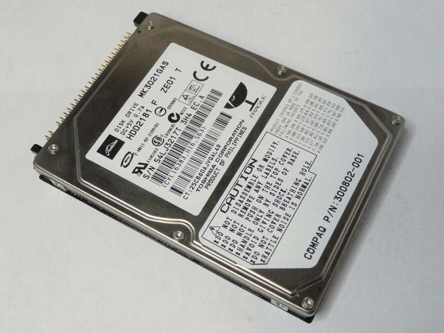 PR20232_HDD2181_Toshiba HP 30GB IDE 4200rpm 2.5in HDD - Image2
