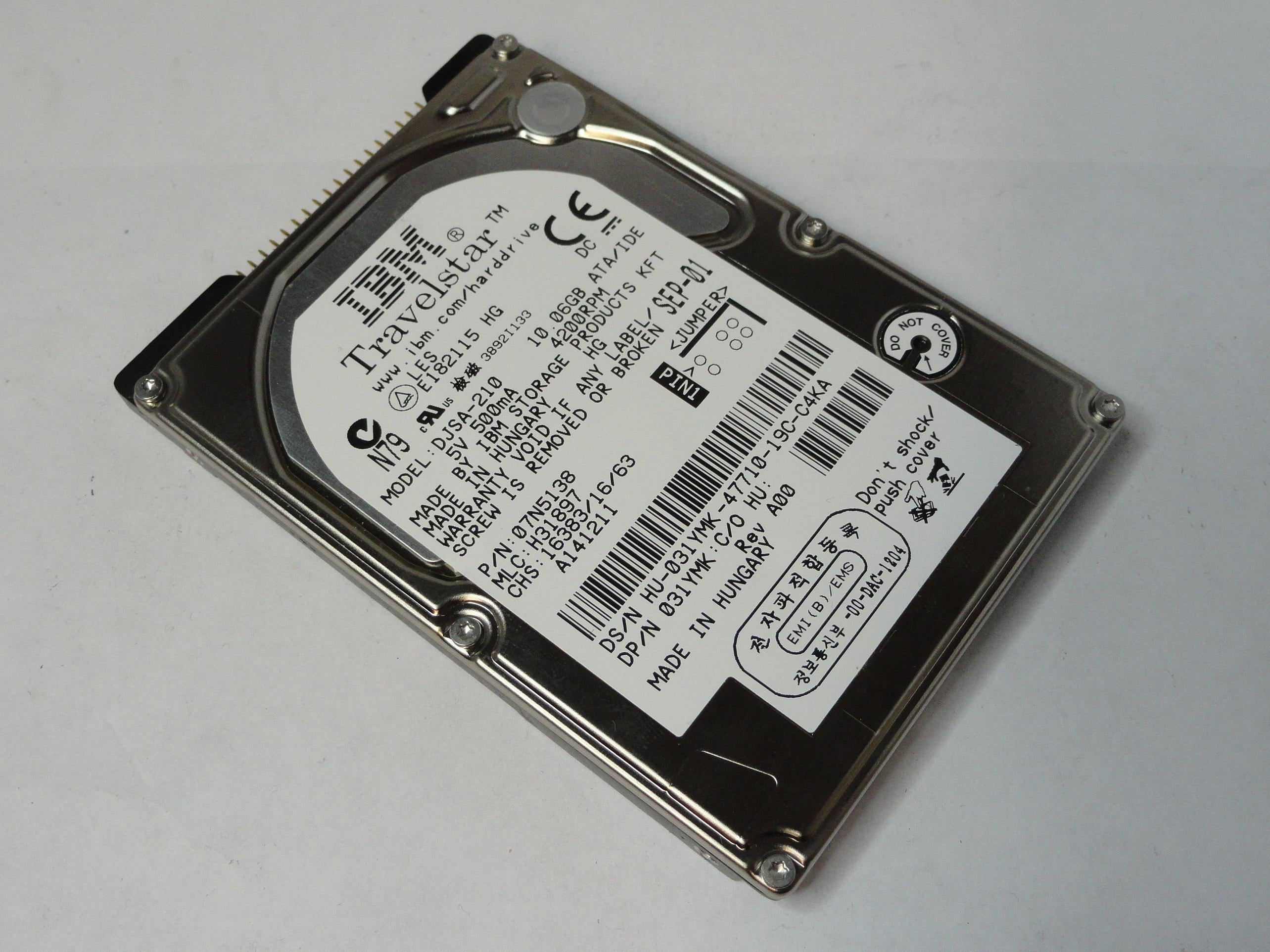 PR20261_07N5138_IBM Dell 10Gb Ide 4200rpm 2.5in HDD - Image3