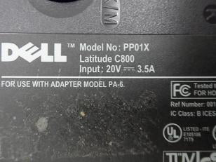 PR20262_850VT_Dell Latitude C800 Laptop No HDD No PSU - Image8
