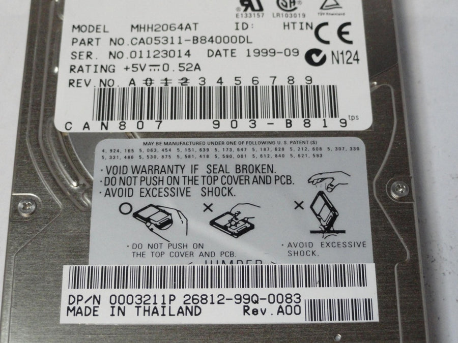 CA05311-B84000DL - Fujitsu Dell 6.4Gb IDE 4200rpm 2.5in HDD - Refurbished