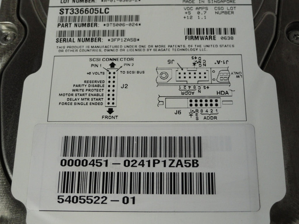 PR20302_9T5006-024_Seagate Sun 36GB SCSI 80 Pin 10Krpm 3.5in HDD - Image3