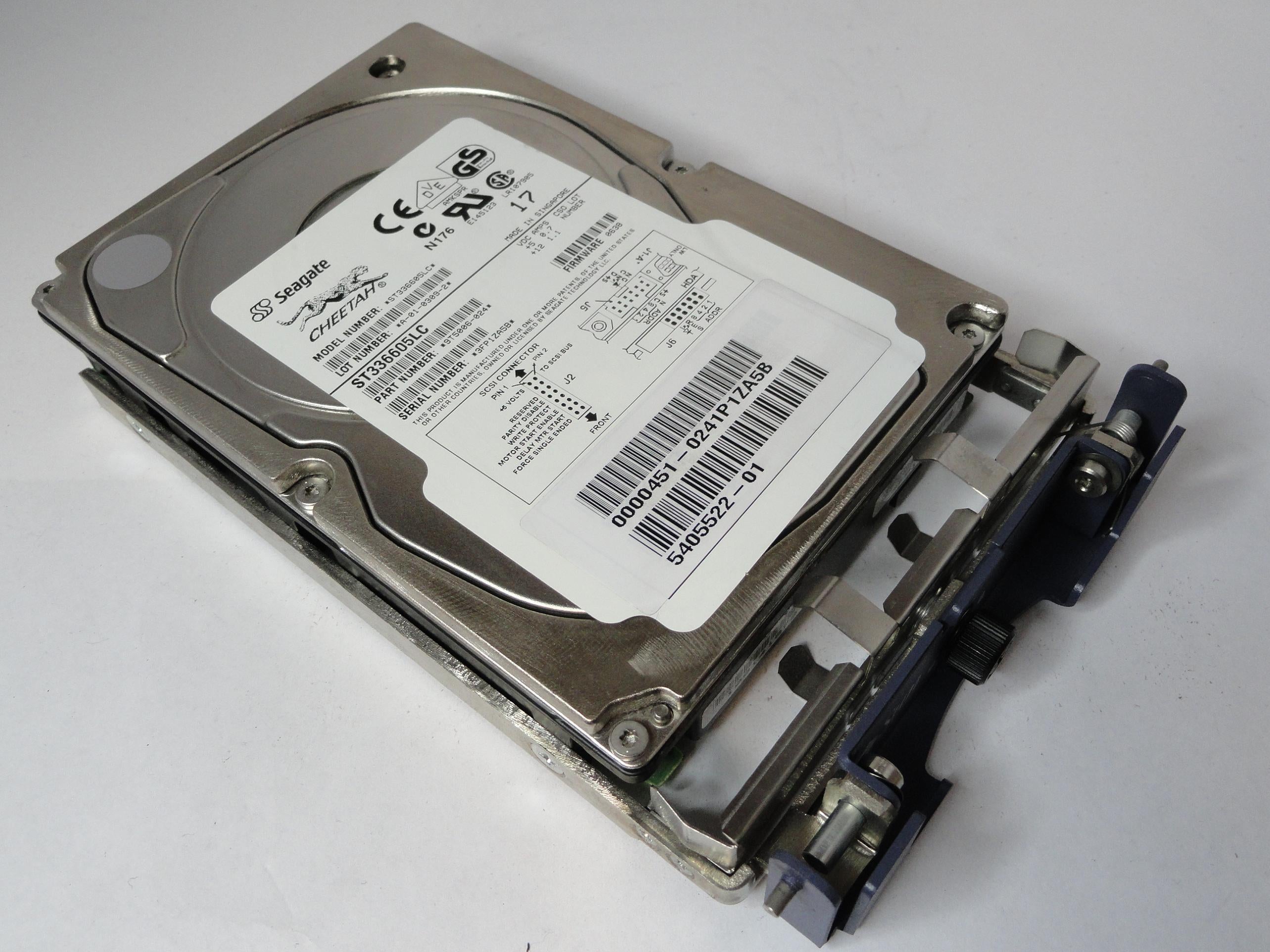 9T5006-024 - Seagate Sun 36GB SCSI 80 Pin 10Krpm 3.5in Cheetah HDD in Caddy - Refurbished