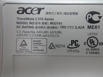 PR20303_C312XMi_Acer TravelMate C310 1.73Ghz 254Mb No HDD Tablet - Image8
