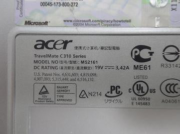 PR20308_C312XMi_Acer TravelMate C310 1.73Ghz 254Mb No HDD Tablet - Image7