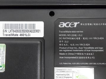 PR20324_MS2133_Acer 4601LCi 1.6Ghz No Ram No HDD Laptop - Image2