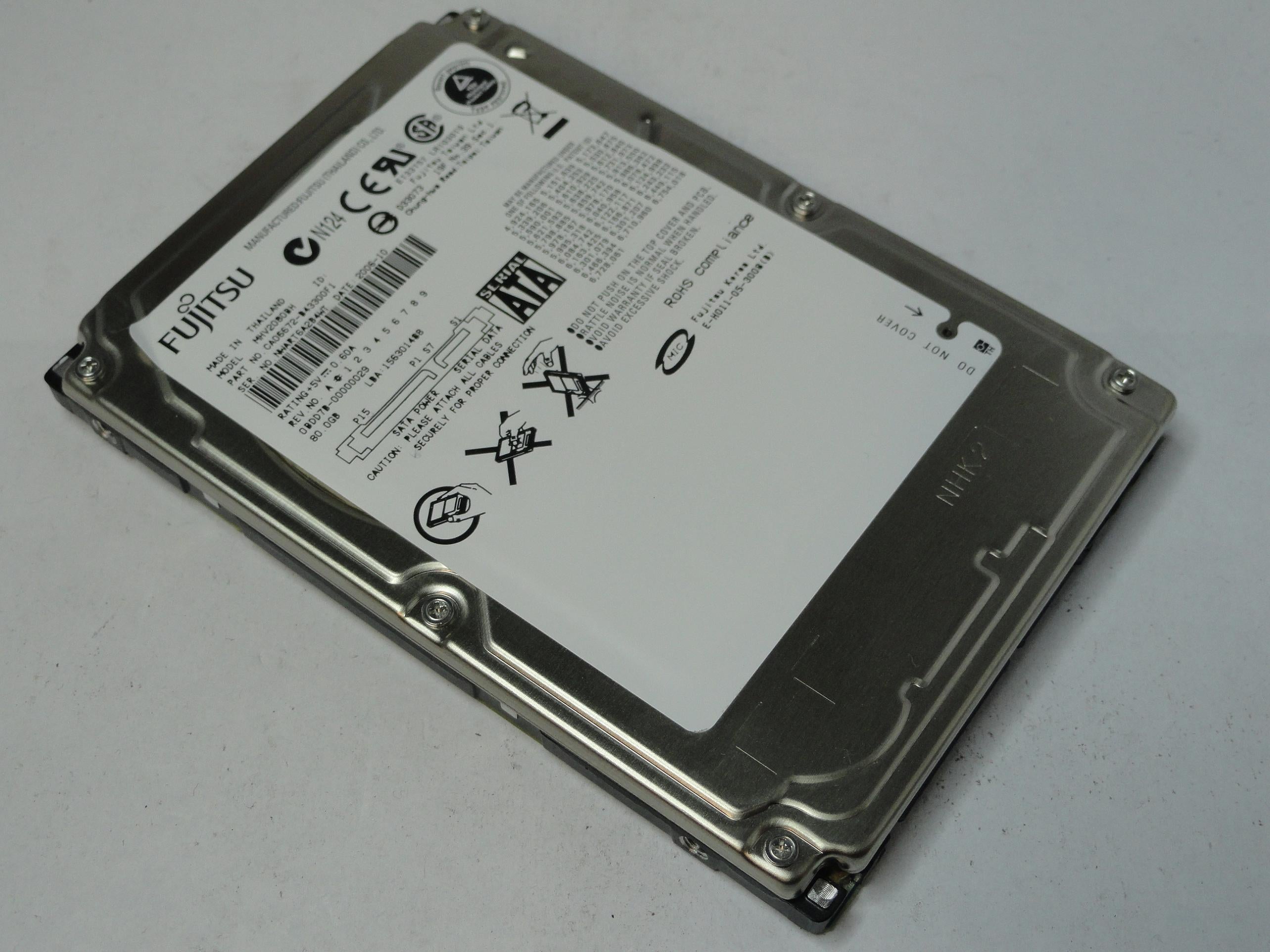 CA06672-B43300F1 - Fujitsu 80Gb SATA 5400rpm 2.5in HDD - Refurbished