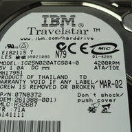 07N8372 - IBM Compaq 20Gb IDE 4200rpm 2.5in HDD - Refurbished