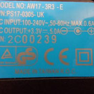 PR20538_PS17 0305 UK_AC/DC Adapter PS17-0305-UK 3.3V - Image3