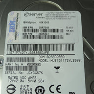 0B20995 - Hitachi IBM 73.4GB SAS 15Krpm 3.5in eServer xSeries HDD in Caddy - Refurbished