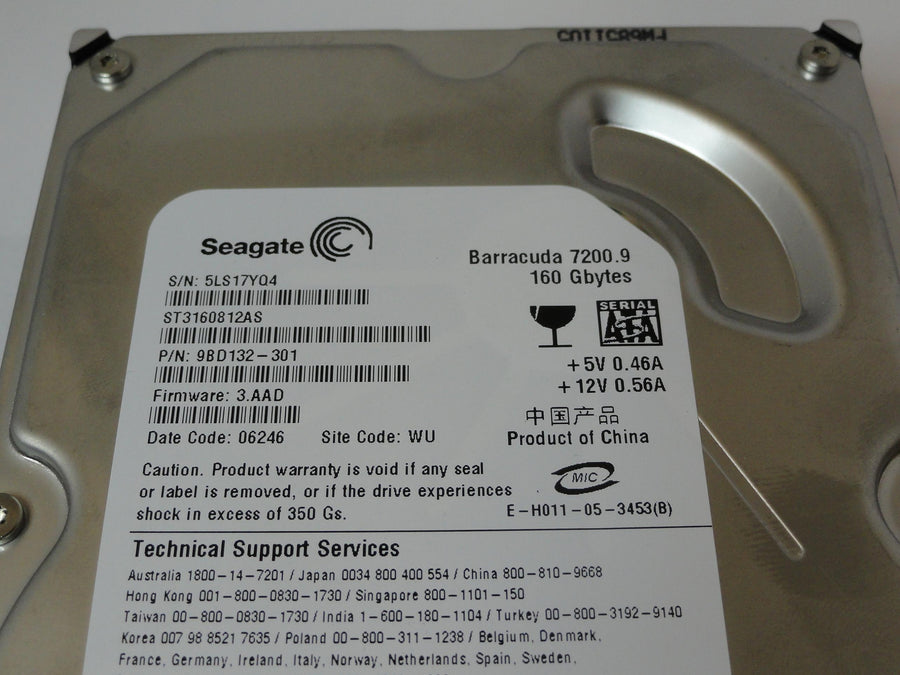 9BD132-301 - Seagate 160Gb SATA 7200rpm 3.5in HDD - Refurbished
