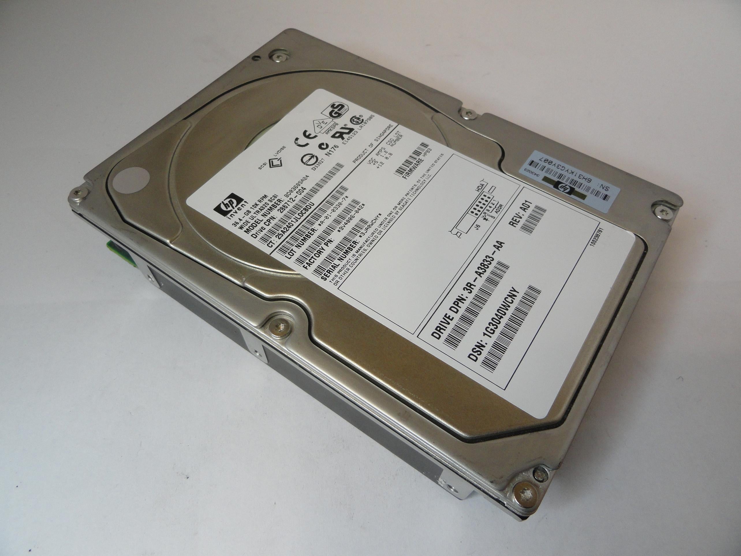 PR21183_9V4006-042_Seagate HP 36.4Gb SCSI 80 Pin 10Krpm 3.5in HDD - Image3
