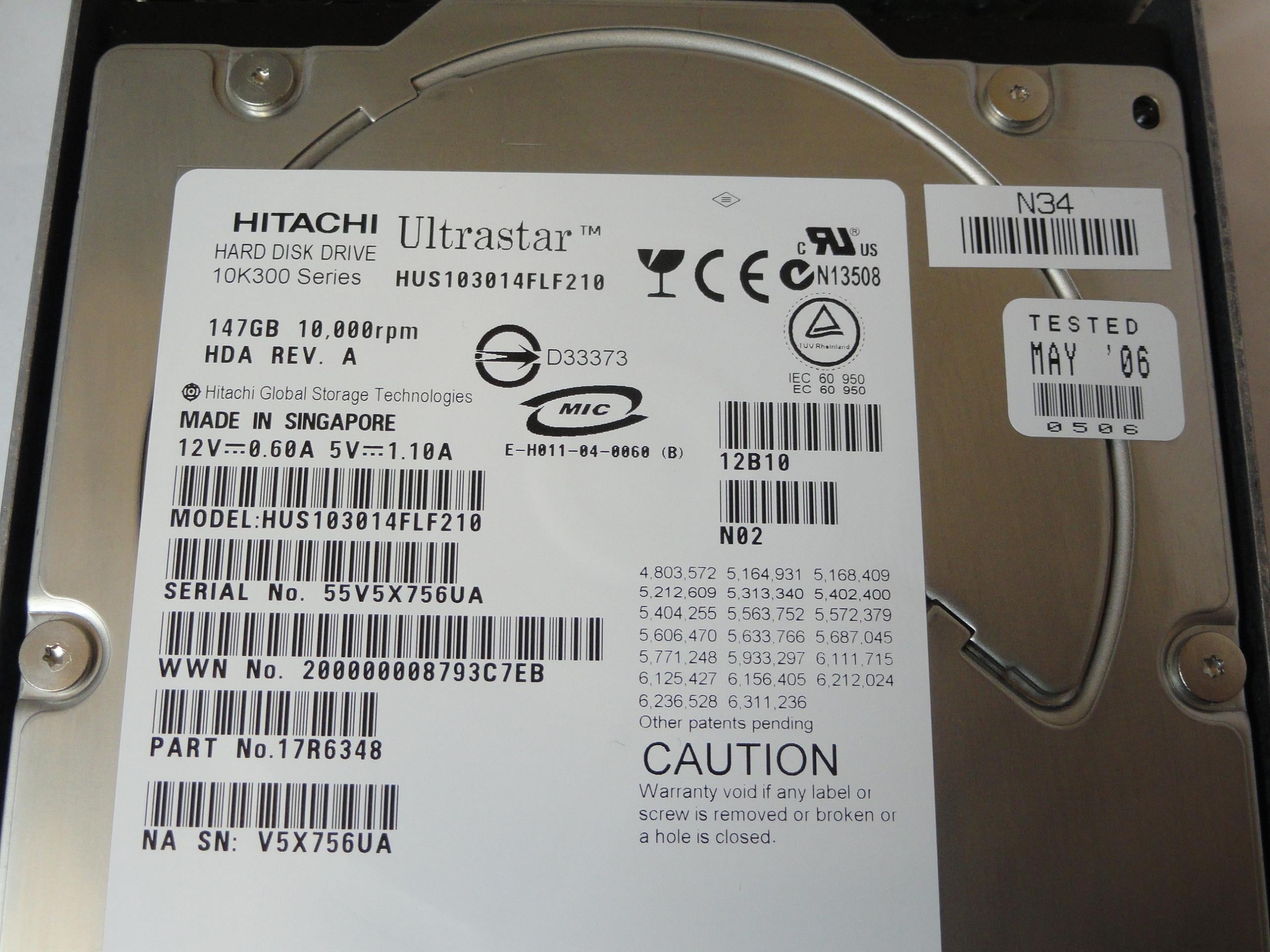 PR21210_17R6348_Hitachi NetApp 147Gb Fibre Chnl 10Krpm 3.5in HDD - Image3