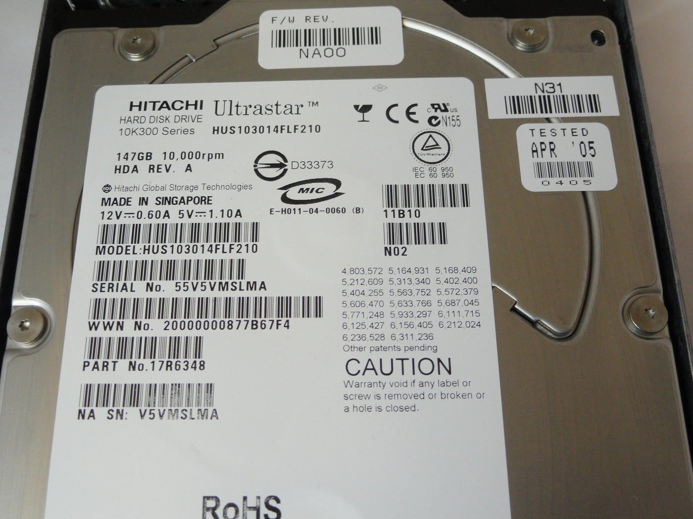 PR21213_17R6348_Hitachi NetApp 147Gb Fibre Chnl 10Krpm 3.5in HDD - Image4