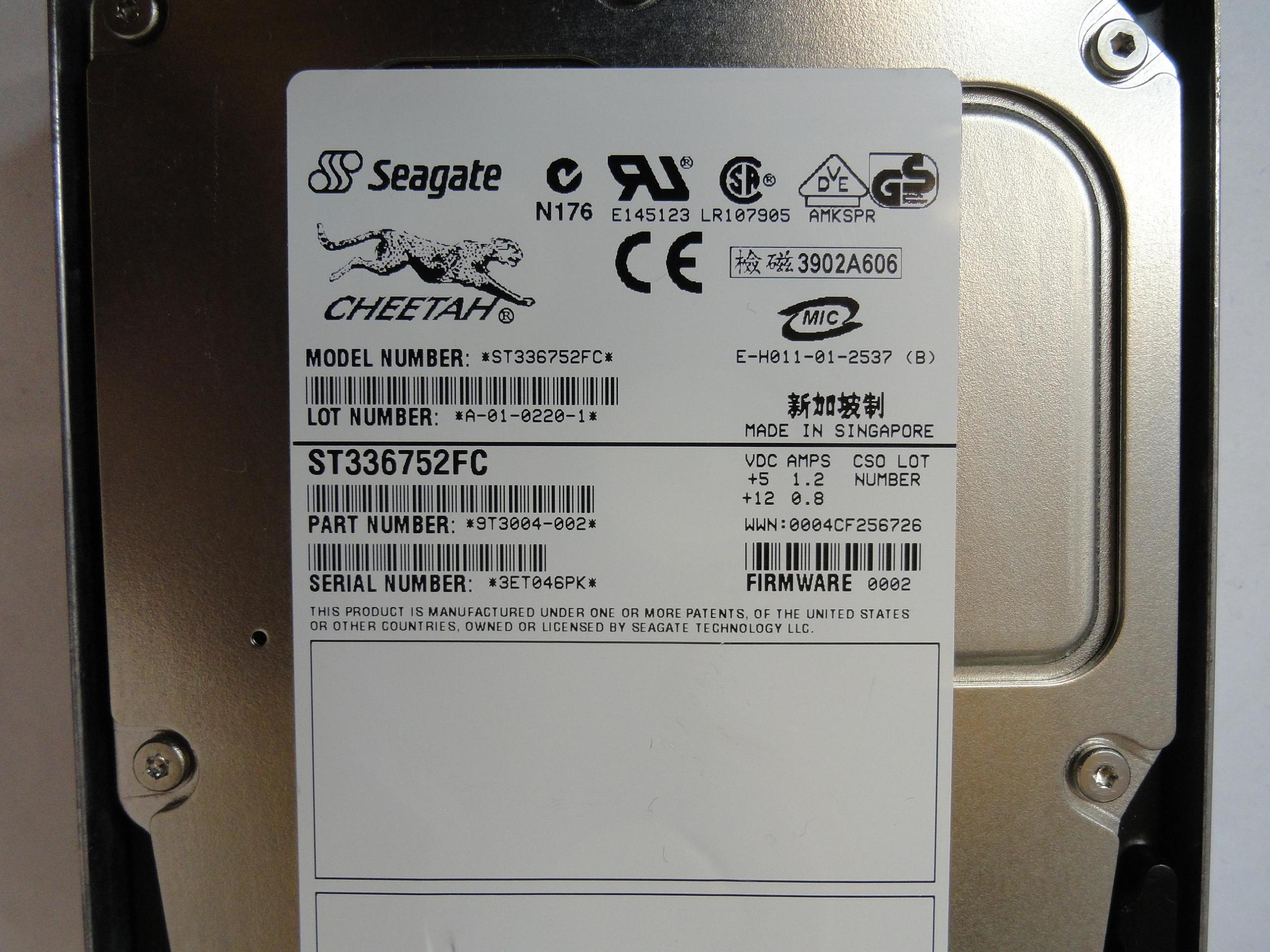 PR23976_9T3004-002_Seagate SGI 36GB Fibre Channel 15Krpm 3.5in HDD - Image5