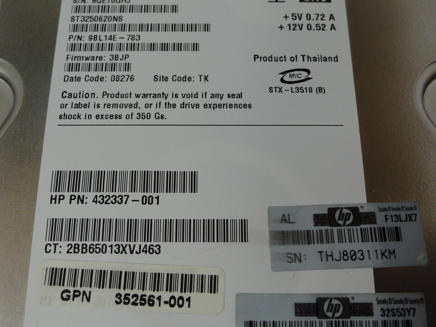 PR21296_9BL14E-783_Seagate HP 250GB SATA 7200rpm 3.5in HDD - Image3