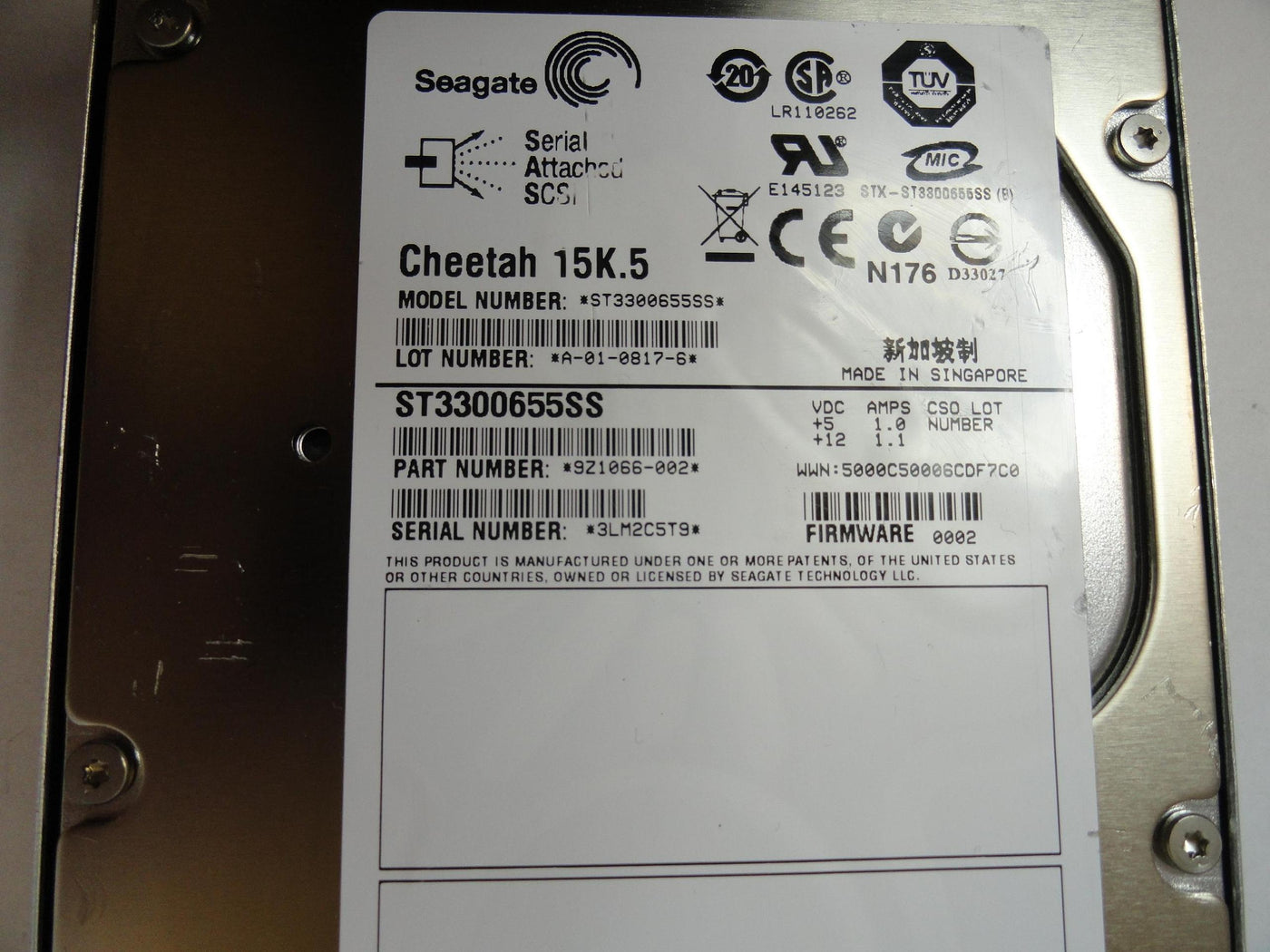 PR21326_9Z1066-002_Seagate 300GB SAS 15Krpm 3.5in HDD - Image4