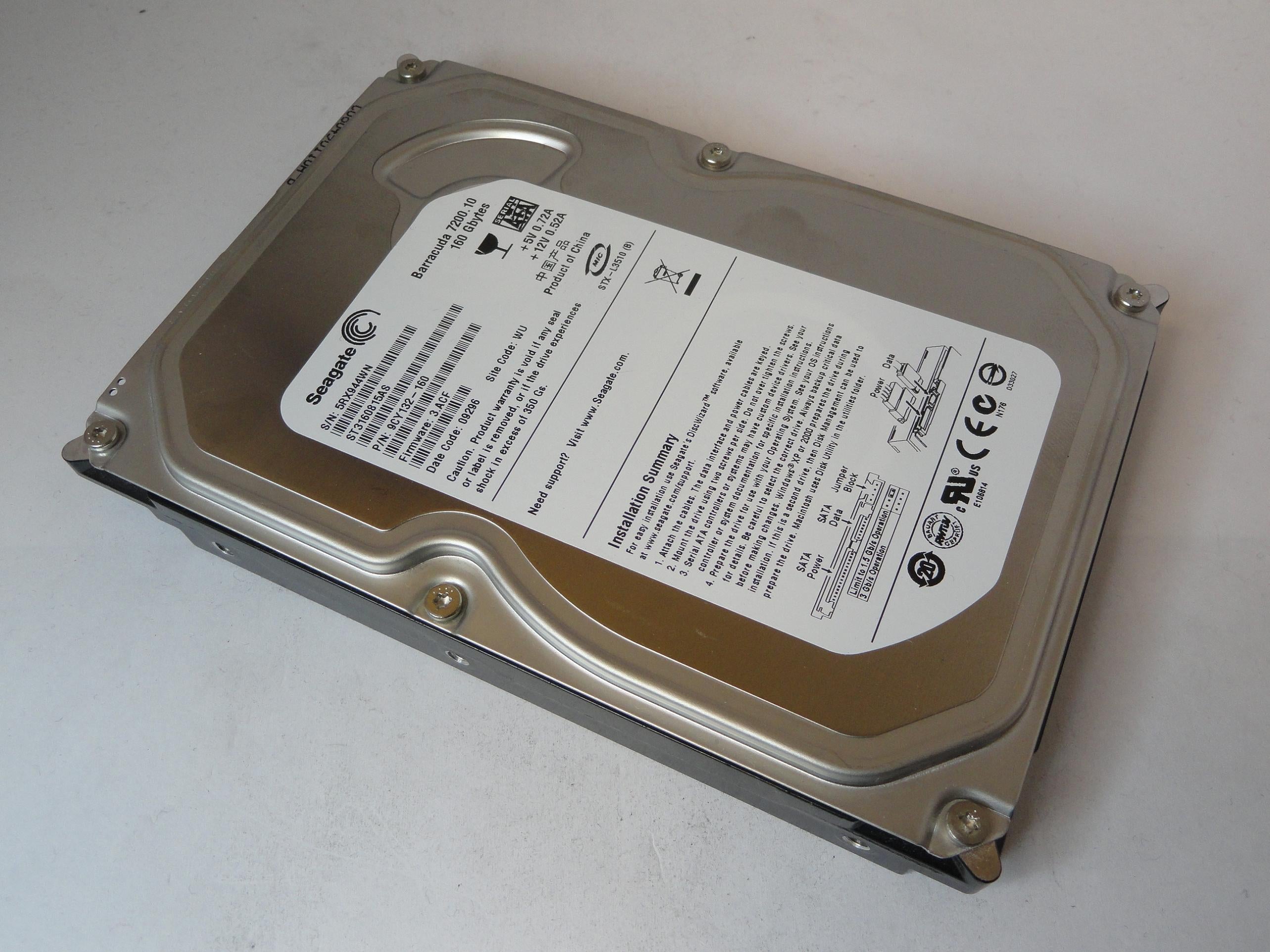PR21426_9CY132-160_Seagate 160GB SATA 7200rpm 3.5in HDD - Image3