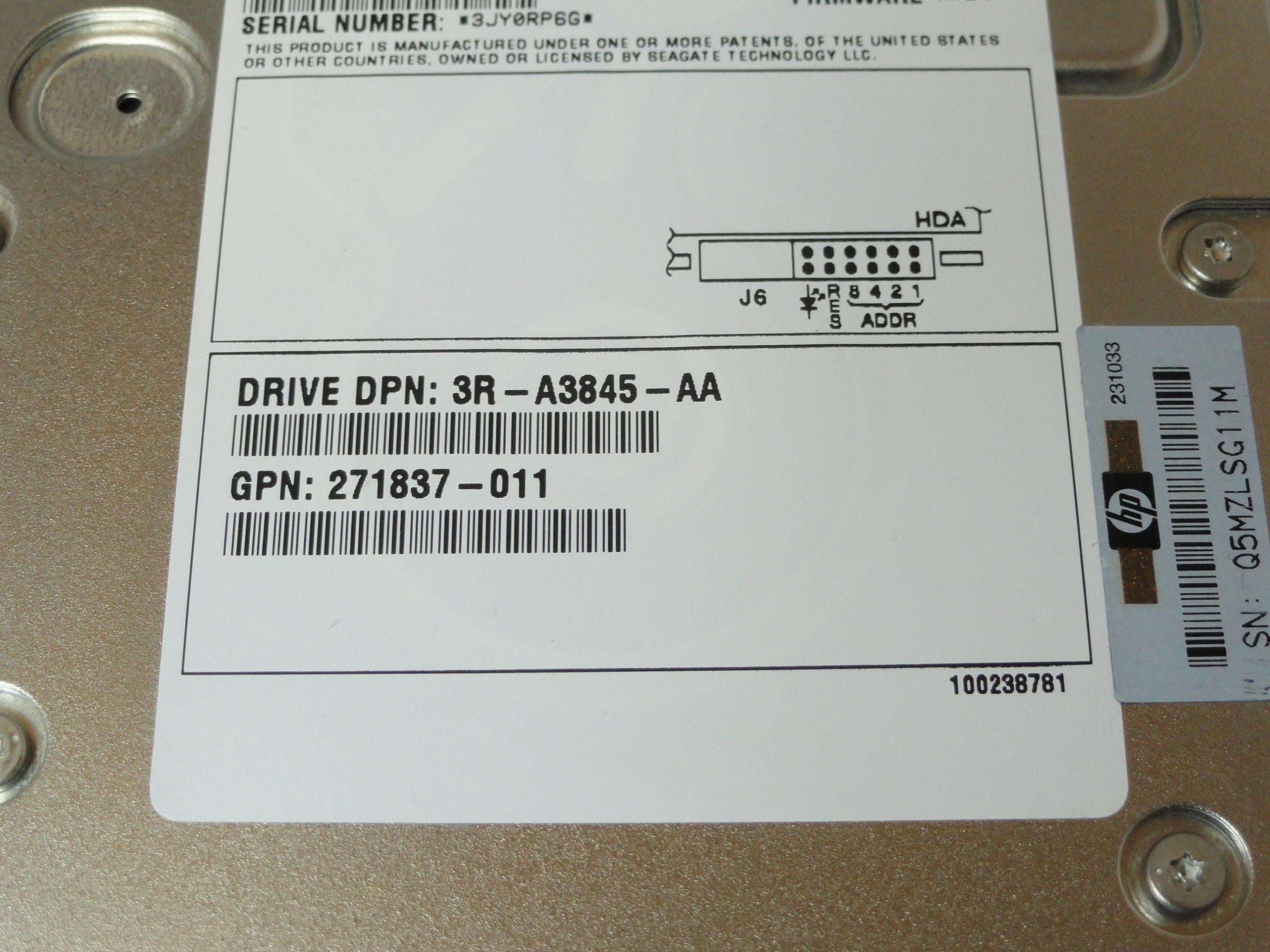 PR21435_9W7006-038_Seagate HP 18.2Gb SCSI 80 Pin 15Krpm 3.5in HDD - Image2
