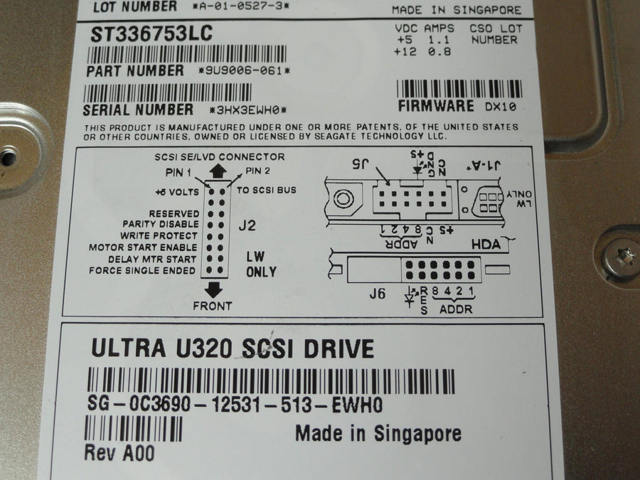 9U9006-061 - Seagate Dell 36GB SCSI 80 Pin 15Krpm 3.5in Cheetah HDD in Caddy - Refurbished