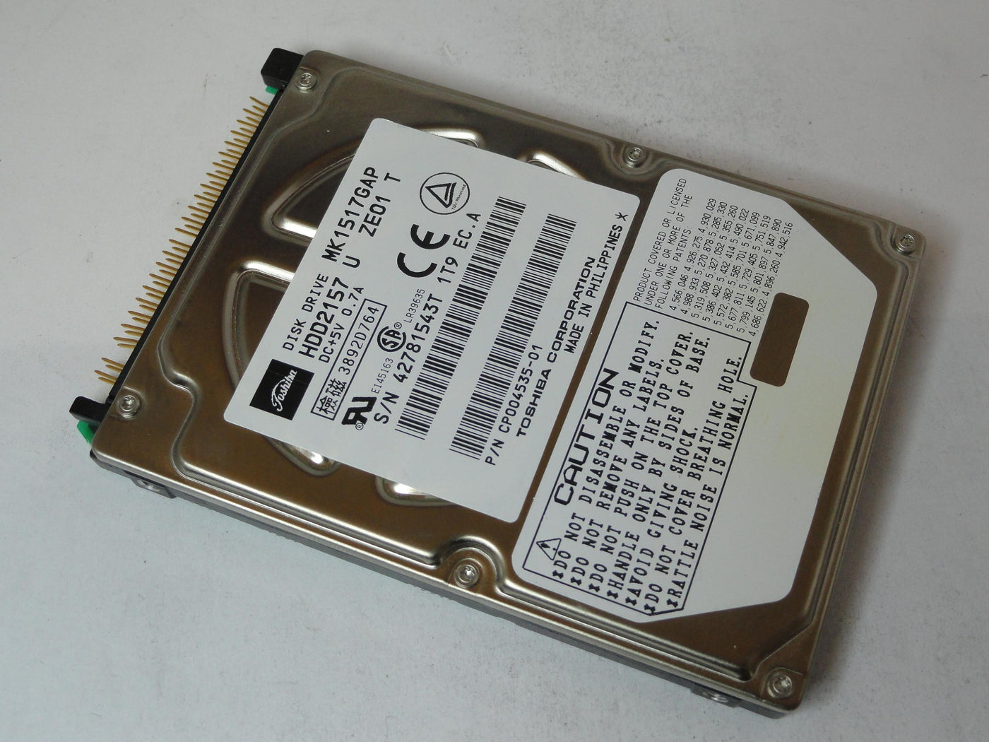 PR21449_HDD2157_Toshiba 15.1Gb IDE 4200rpm 2.5in HDD - Image2