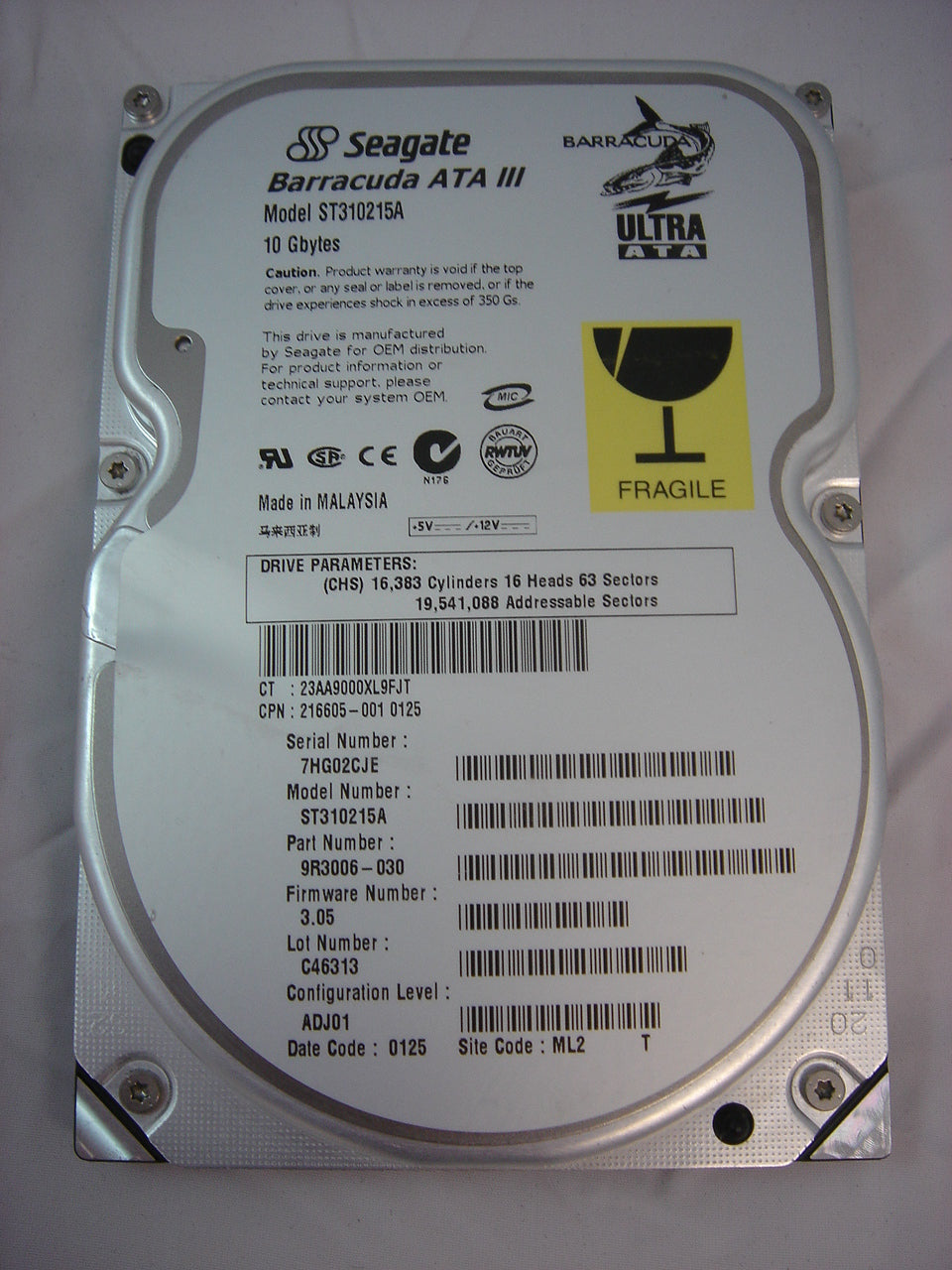 PR03824_9R3006-030_Compaq Seagate IDE 10.2GB 7200rpm 3.5in HDD - Image2