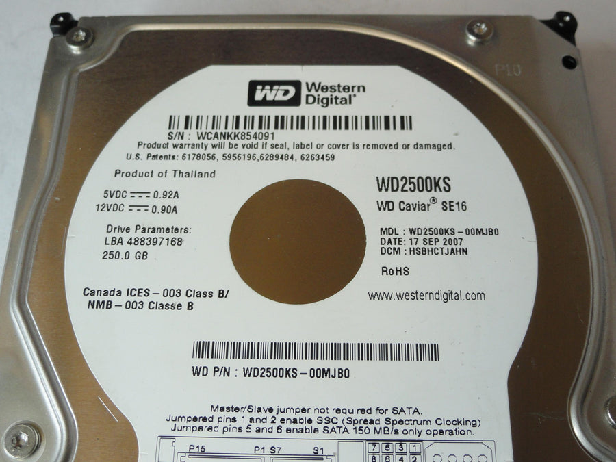 WD2500KS-00MJB0 - Western Digital 250Gb SATA 7200rpm 3.5in HDD - USED